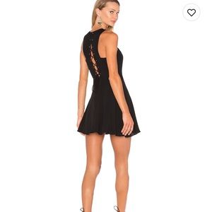 NBD x Naven Twins Lace Me Up Fit and Flare Black Dress in XS